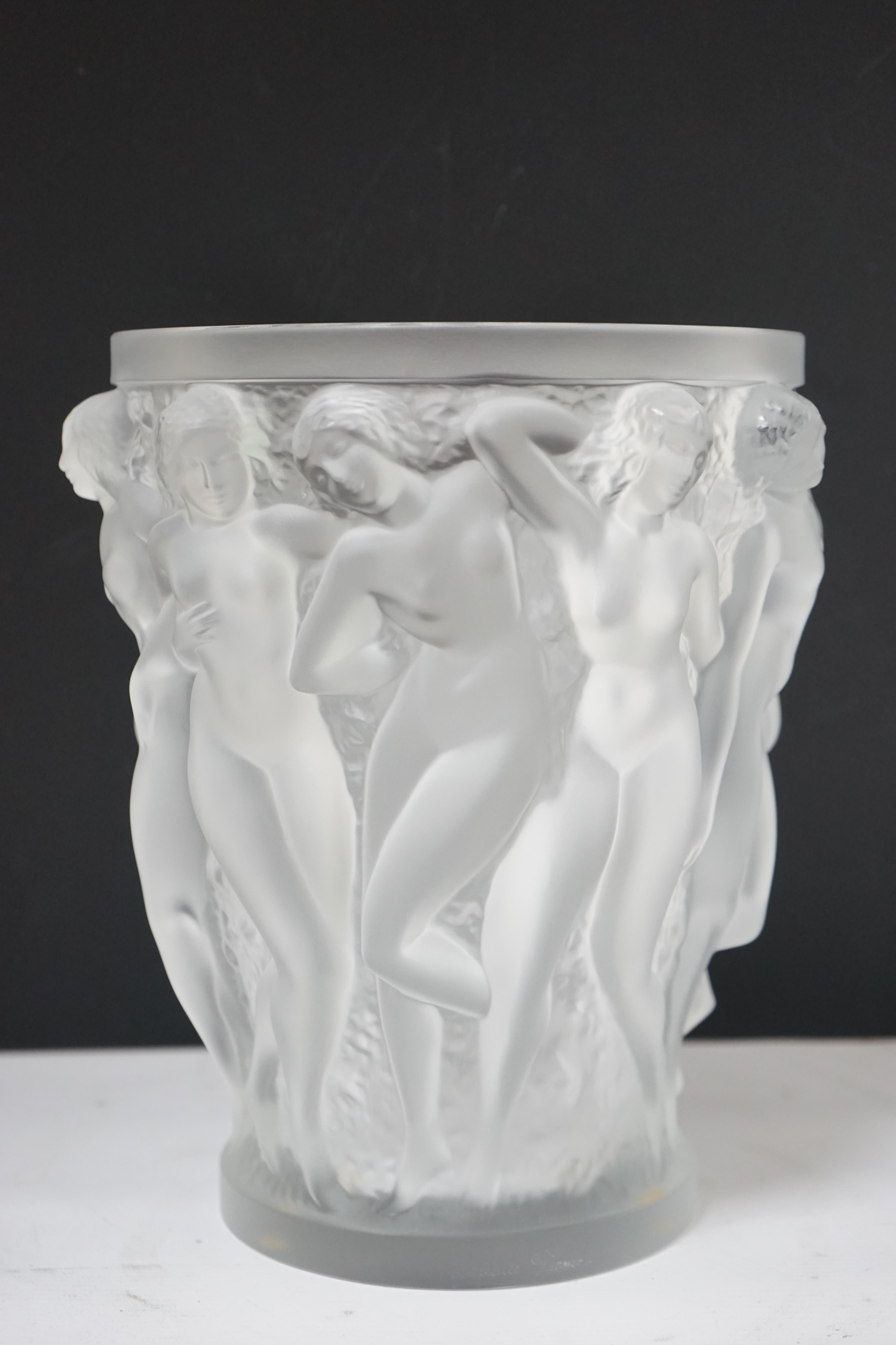 A large Lalique Bacchantes vase